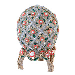 0023767 Традиции ФАБЕРЖЕ Сувенир ЯЙЦО Пасхальное малое"РОЗЫ" Е06-27-02