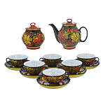 9396 Хохлома Фарфор Сервиз Чайный на 6 персон (15 предметов) 