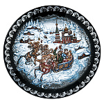 0013788 /0842 Сувенирная Тарелка  "Москва" фарфор большая 21см