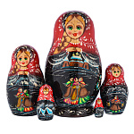Матрешка "Зима" 5 мест