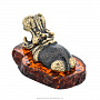 Статуэтка с янтарем "Бегемот Гиппопотам", фотография 4. Интернет-магазин ЛАВКА ПОДАРКОВ