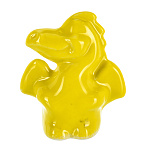 0072162 Фарфор Скульптура Дракон боком желтый h 6 см