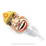 0016046 Фарфор  ПРОБКА НА БУТЫЛКУ "Пожарный"сувенирная в цвете 