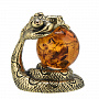 Статуэтка с янтарем "Змейка с шариком", фотография 1. Интернет-магазин ЛАВКА ПОДАРКОВ