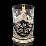 0054653 Серебро 875* ПОДСТАКАННИК гравировка, чернение серебра, в П/У