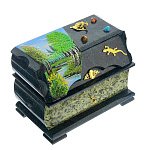 0046251/ФР/13*25*15см  Нат.камень ШКАТУЛКА ЛАРЕЦ большая