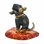 Статуэтка с янтарем "Собака - зимнее счастье", фотография 3. Интернет-магазин ЛАВКА ПОДАРКОВ
