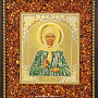 Настенная янтарная икона "Матрона Московская" 19х22 см, фотография 3. Интернет-магазин ЛАВКА ПОДАРКОВ