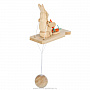 Богородская деревянная игрушка "Кролик с морковкой", фотография 4. Интернет-магазин ЛАВКА ПОДАРКОВ
