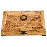 202323 Нат.дерево Шкатулка с накладкой из карельской березы 26*15*10 см