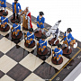 Шахматный ларец с оловянными фигурами "Полтава" 37х37 см, фотография 3. Интернет-магазин ЛАВКА ПОДАРКОВ