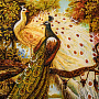 Картина янтарная "Павлины" 60 х 80 см, фотография 2. Интернет-магазин ЛАВКА ПОДАРКОВ