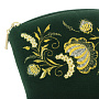 Косметичка "Серенада". Темно-зеленая с вышивкой, фотография 4. Интернет-магазин ЛАВКА ПОДАРКОВ