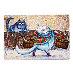 0032982/р29_1 МАГНИТ "Коты Р. Зенюк: "Зимушка "