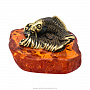 Статуэтка с янтарем "Рыба на волне", фотография 2. Интернет-магазин ЛАВКА ПОДАРКОВ