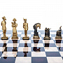 Шахматы с фигурами из бронзы "Деревенька" 48х48 см, фотография 2. Интернет-магазин ЛАВКА ПОДАРКОВ