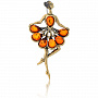 Брошь с янтарем "Балерина в пачке", фотография 2. Интернет-магазин ЛАВКА ПОДАРКОВ