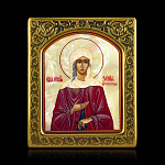 0066548-0046 Икона рукописная Ксения Петербургская перламутр 150-180 мм рама сус зол