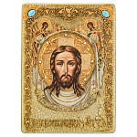 201359/RTI-612.m 21*29см Икона подарочная "Спас Нерукотворный" мор.дуб  в ПУ 