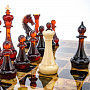 Шахматный ларец из карельской березы с янтарными фигурами, фотография 4. Интернет-магазин ЛАВКА ПОДАРКОВ