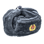 203015-СЕРАЯ Сувенир ШАПКА УШАНКА армейская с кокардой 