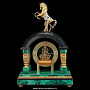 Часы каминные из малахита и бронзы с позолотой "Конь", фотография 4. Интернет-магазин ЛАВКА ПОДАРКОВ