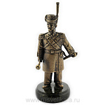 25902 Бронза Статуэтка "Казак" на подставке Змеевик