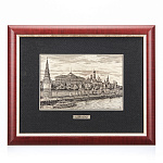 /25*32/СЕРЕБРЕНИЕ Офорт черно-белый " Москва. Кремлевская набережная"