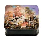 Шкатулка с художественной росписью "Зима"