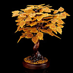 0055522-НП ДЕРЕВО ДЕНЕЖНОЕ ЯНТАРНОЕ на подставке, выс.60*50*50см 145 листов