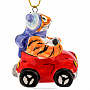 Елочная игрушка "Тигр на машинке". Майолика, фотография 5. Интернет-магазин ЛАВКА ПОДАРКОВ