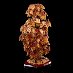 0066327-НП ДЕРЕВО ДЕНЕЖНОЕ ЯНТАРНОЕ на подставке, выс. 60 см, шир.40см