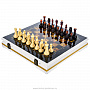 Шахматы с инкрустацией и фигурами из янтаря "Кристалл" 42х42 см, фотография 1. Интернет-магазин ЛАВКА ПОДАРКОВ
