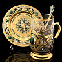 Чайный набор "Малахитовый" Златоуст, фотография 3. Интернет-магазин ЛАВКА ПОДАРКОВ