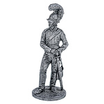 0080112 Олов.миниатюра некраш. 6-11мм Рядовой 3 драг. Собст.полка Короля. Великобритания, 1812 г.