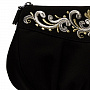 Косметичка "Фантазия". Черная с серебряно-золотой вышивкой, фотография 4. Интернет-магазин ЛАВКА ПОДАРКОВ