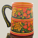 1068 Хохлома Кружка пивная 12*10