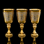 25593 Златоуст питейный НАБОР винный "КАДАРКА" на 3 перс., в П/У