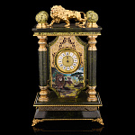 Часы каминные из камня "Лев". Златоуст