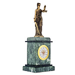 Часы настольные из камня и бронзы "Правосудие. Фемида"