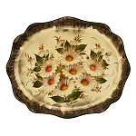 Поднос с авторской росписью "Ромашки" 38х31 см