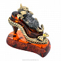 Статуэтка с янтарем "Кот на туфельке", фотография 3. Интернет-магазин ЛАВКА ПОДАРКОВ