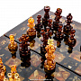 Шахматы с инкрустацией из янтаря и янтарными фигурами "Африка", фотография 18. Интернет-магазин ЛАВКА ПОДАРКОВ