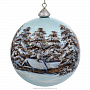 Елочное украшение шар "Зима в деревне", фотография 3. Интернет-магазин ЛАВКА ПОДАРКОВ