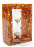26005-Б Янтарь Cувенир "Песочные часы" в ПУ Серебро 875* 