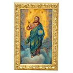 0069509 ИКОНА на перламутре настольная "ГОСПОДЬ ВСЕДЕРЖИТЕЛЬ" 14*24 см