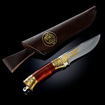 0053686 Златоуст Сувенирное оружие НОЖ "ПОГОНЯ" НС 28  (6605) шпон
