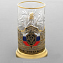 Подстаканник "ФСБ" со стаканом и ложкой Златоуст, фотография 2. Интернет-магазин ЛАВКА ПОДАРКОВ