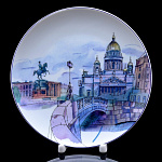 0051244/80.88387.00.1 ЛФЗ ТАРЕЛКА 195мм Эллипс С-Пб СИНИЙ МОСТ ТН1