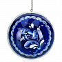 Новогодний елочный шар с росписью "Гжель", фотография 3. Интернет-магазин ЛАВКА ПОДАРКОВ